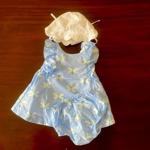 3m blue and white Jacadi Paris dress